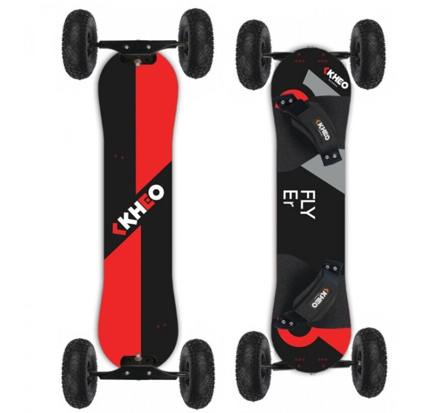 Kheo Mountainboard Flyer 9 inch All-round Mountainboard with Channel Trucks and 9 Inch Wheels
