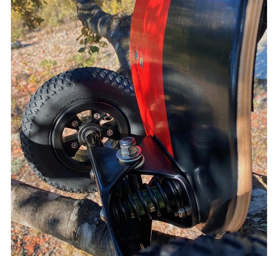 Kheo Mountainboard Flyer 9-calowa uniwersalna deska górska z truckami kanałowymi i 9-calowymi kołami