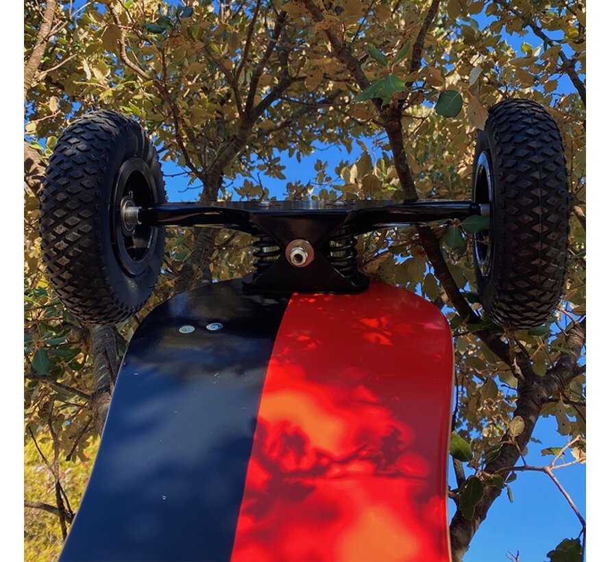 Kheo Mountainboard Flyer 9-calowa uniwersalna deska górska z truckami kanałowymi i 9-calowymi kołami