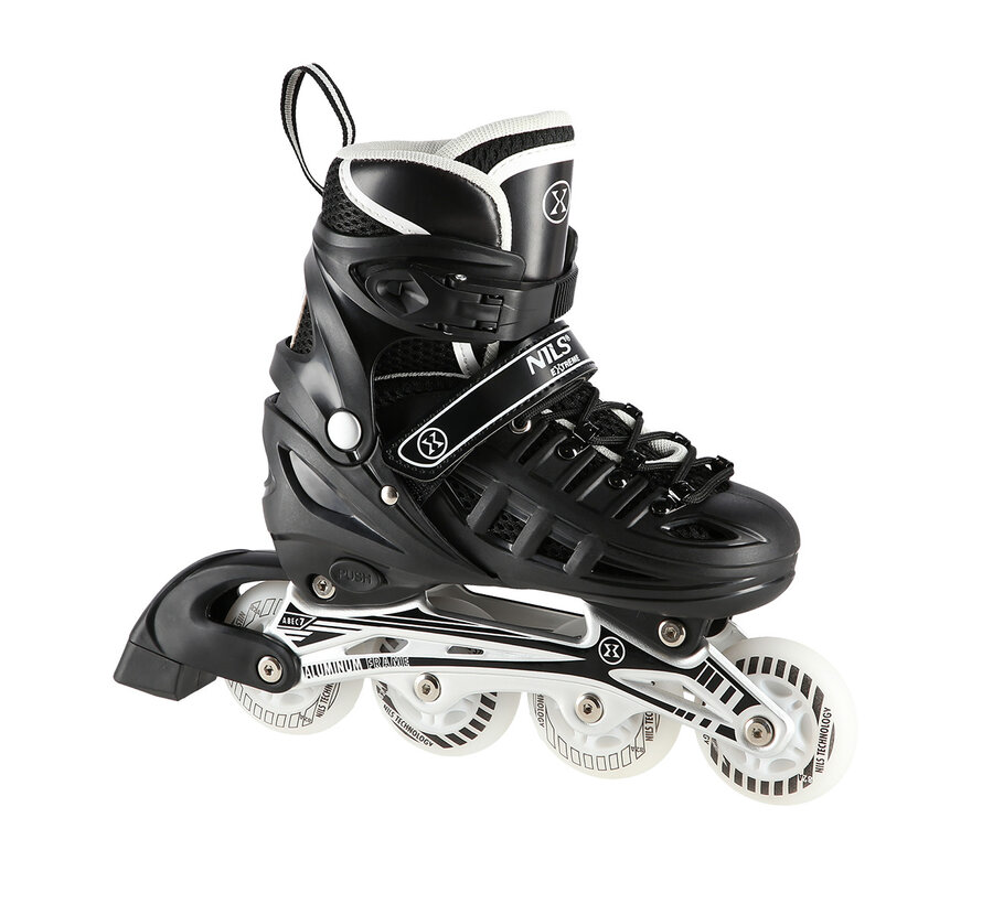 Rolki/łyżwy Nils Extreme 4 w 1, czarne, LED (NH10905), regulowane, do jazdy ulicznej i na lodzie