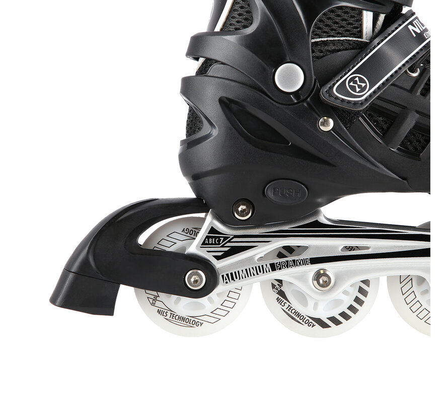 Nils Extreme 4-in-1 Inline / Ice Skates Black LED (NH10905) Verstelbare Skates voor Straat en IJs