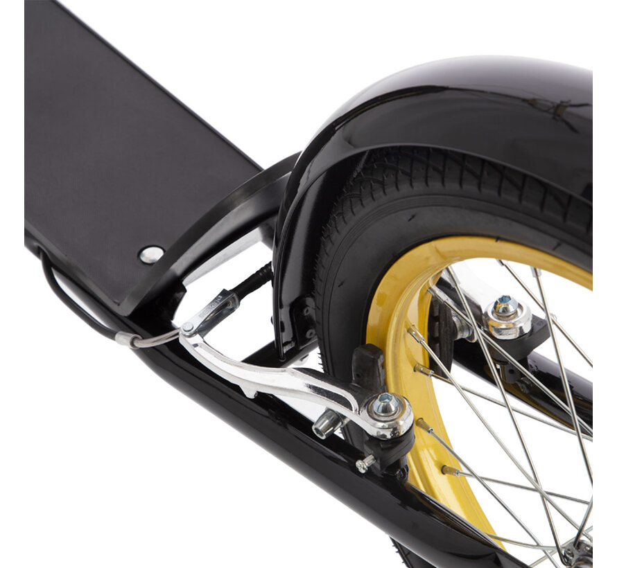 Hulajnoga Nils Extreme WH200 Airstep Black Gold 20/16 cali Airstep z oponami pneumatycznymi i dużą ramą