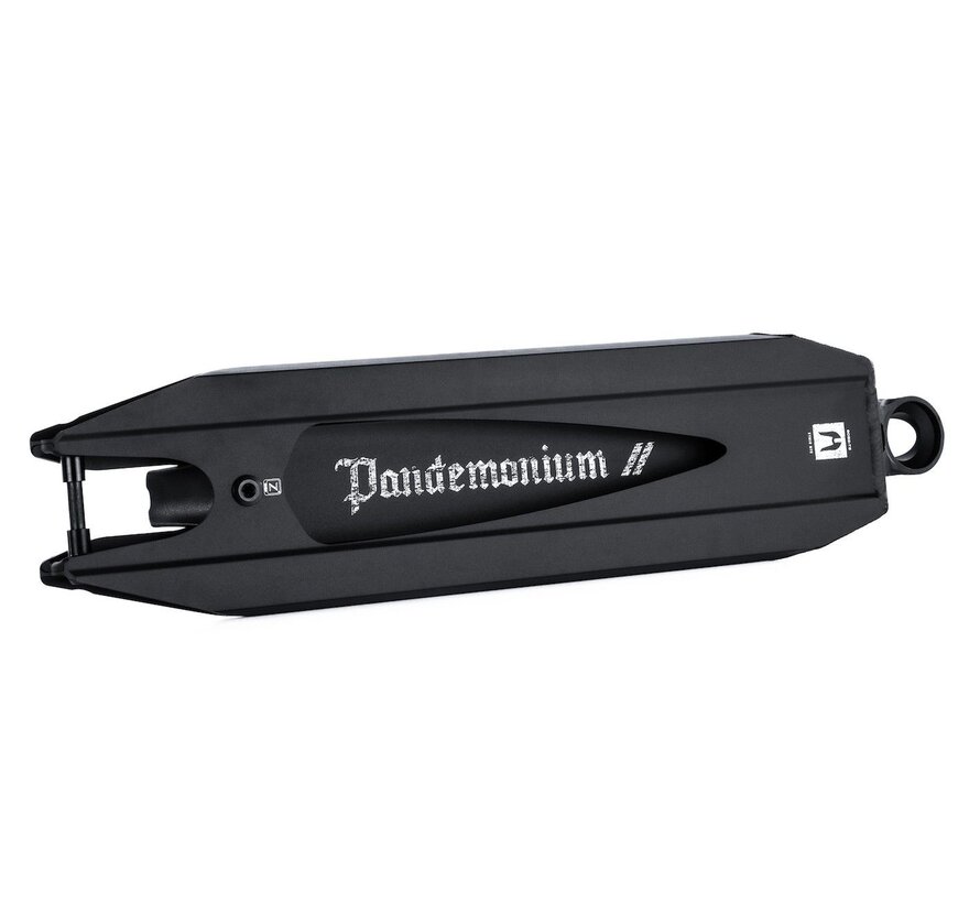 Plataforma Ethic Pandemonium V2 negra, ligera, para patinetes acrobáticos, ideal para configuraciones de alta gama.
