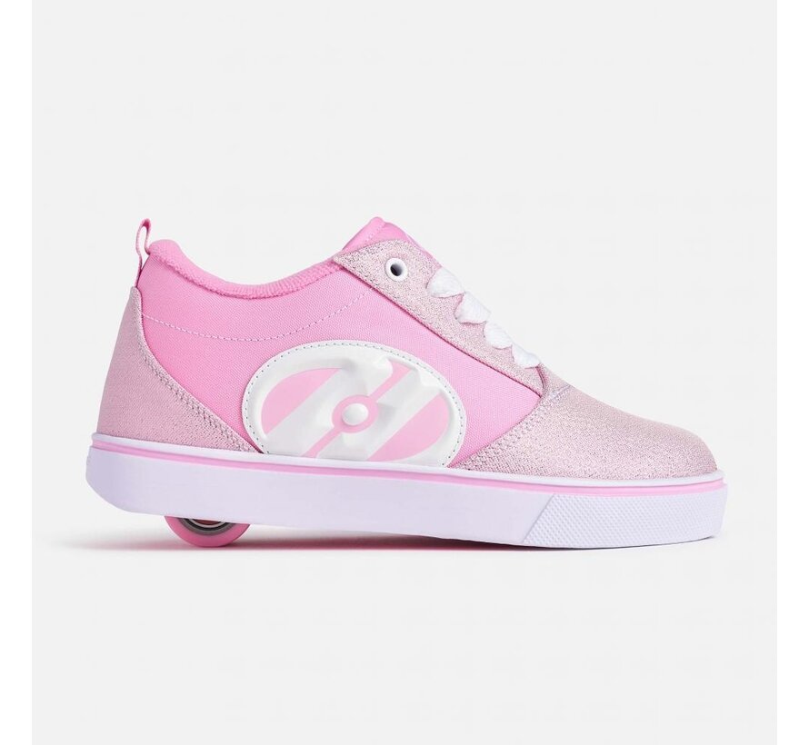 Heelys Pro 20 LG Nova Pink White Roller Shoes with Removable Wheel and Sporty Fit