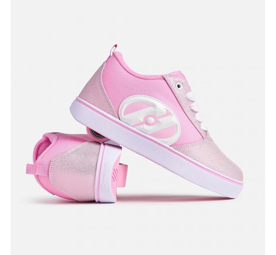 Buty rolkowe Heelys Pro 20 LG Nova w kolorze różowo-białym z wyjmowanym kółkiem i sportowym dopasowaniem