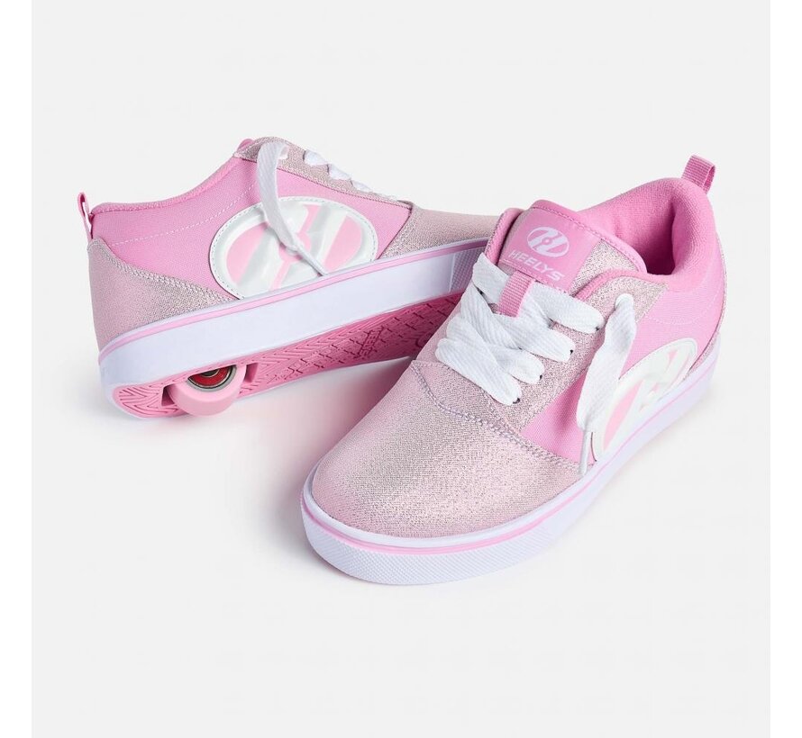 Heelys Pro 20 LG Nova Scarpe con rotelle rosa e bianche con ruote rimovibili e vestibilità sportiva
