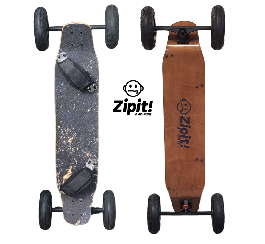 Zipit Stardust Mountainboard 94cm lang, 20cm breed,met luchtbanden