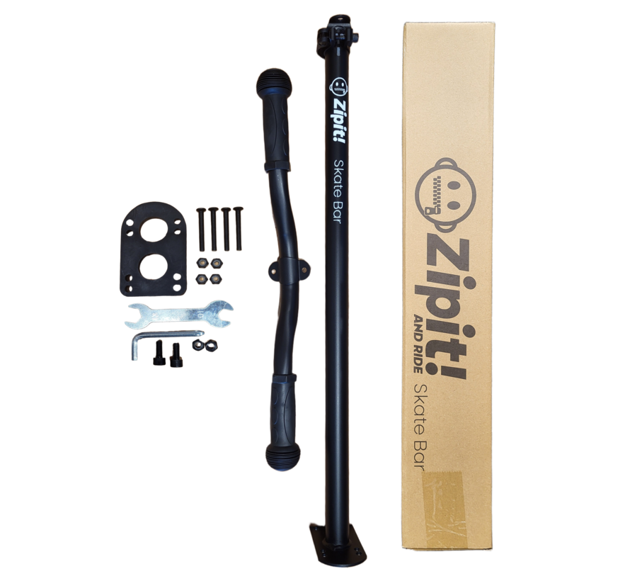 Zipit Skate Bar, supporto per skateboard nero regolabile in altezza.
