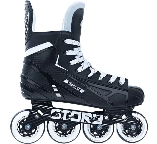 Story Patins de roller hockey Story Compact Mission – Patins de hockey en ligne sans freins – Patins légers pour la rue et le sport