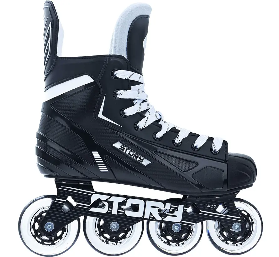 Story Compact Mission Rollerhockey-Skates – Inlinehockey-Skates ohne Bremsen – Leichte Skates für Straße und Sport