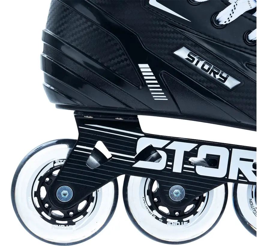 Story Compact Mission Rollerhockey-Skates – Inlinehockey-Skates ohne Bremsen – Leichte Skates für Straße und Sport
