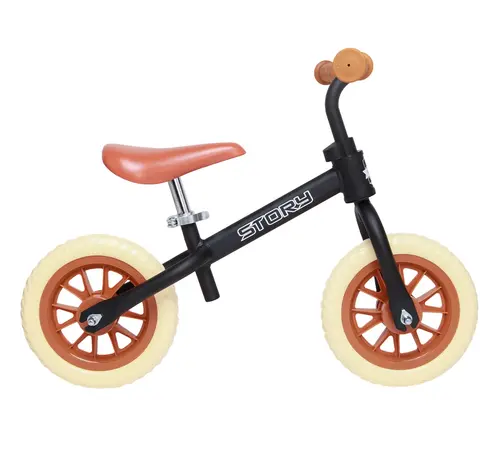 Story Bicicletta senza pedali Story 70's Baby Racer – Bicicletta senza pedali retrò per bambini con design elegante, sella regolabile e controllo ottimale dell'equilibrio.