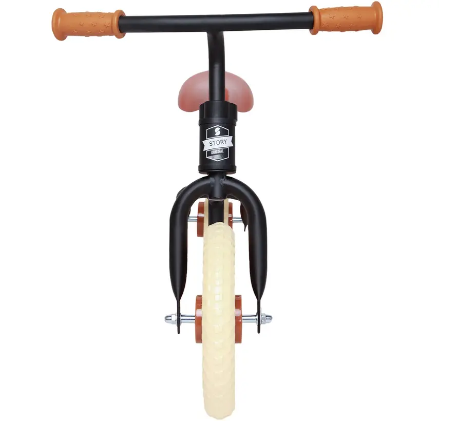 Bicicletta senza pedali Story 70's Baby Racer – Bicicletta senza pedali retrò per bambini con design elegante, sella regolabile e controllo ottimale dell'equilibrio.
