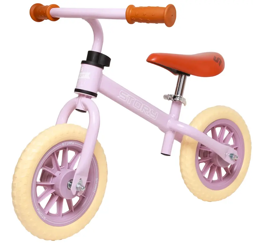Vélo d'équilibre Story 70's Baby Racer – Vélo d'équilibre rétro pour enfants au design élégant, selle réglable et contrôle d'équilibre optimal