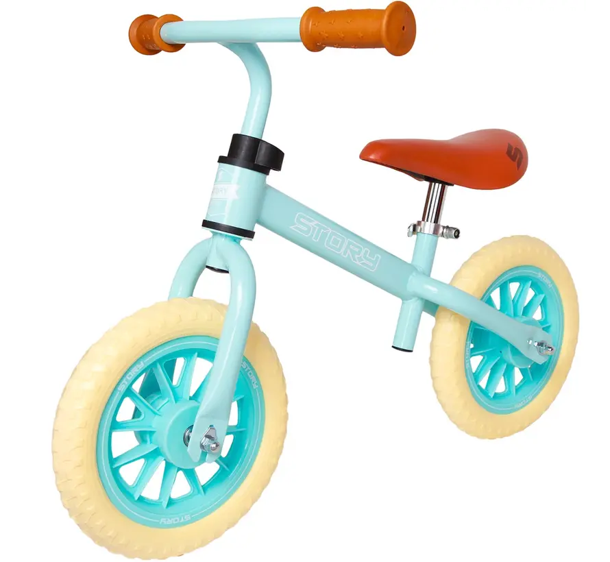 Story 70's Baby Racer Balance Bike – Retro Balance Bike for Children with Stylish Design, Adjustable Saddle, and Optimal Balance Control