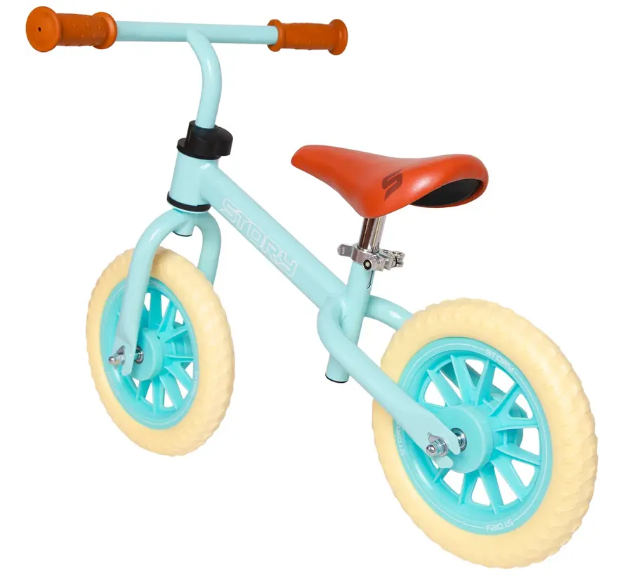 Vélo d'équilibre Story 70's Baby Racer – Vélo d'équilibre rétro pour enfants au design élégant, selle réglable et contrôle d'équilibre optimal