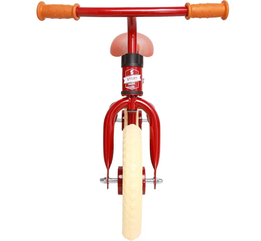 Bicicleta de equilibrio Story 70's Baby Racer: bicicleta de equilibrio retro para niños con diseño elegante, sillín ajustable y control de equilibrio óptimo.