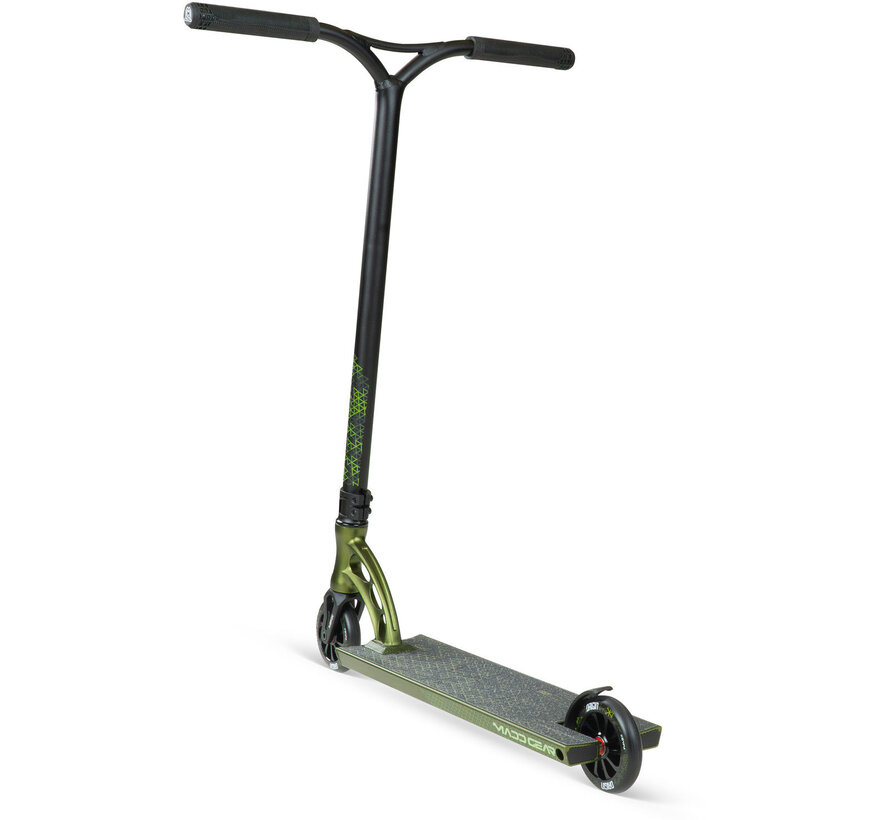 Trottinette freestyle MGP Origin 550 – trottinette freestyle extra large pour park, avec plateau de 5,5 pouces, roues Turbine de 110 mm et contrôle maximal