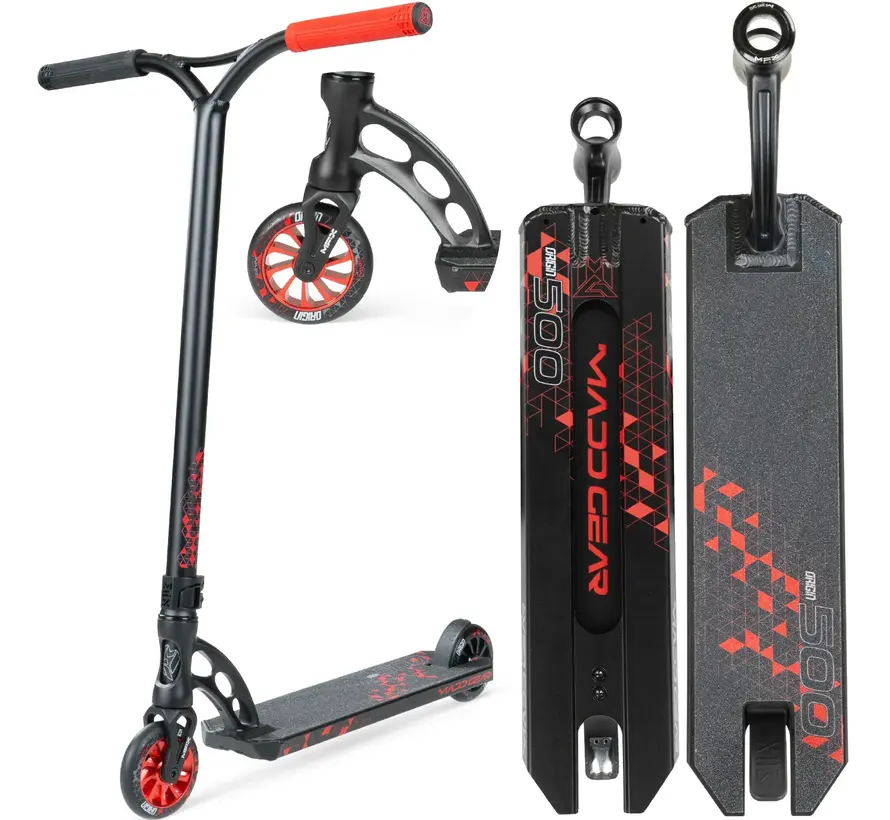 Monopattino acrobatico MGP Origin 500 – monopattino freestyle ibrido da park con ruote Turbine da 110 mm, deck Flute-Tech e telaio in alluminio 6061 T6.