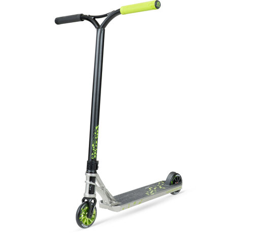 MGP Patinete acrobático MGP MGX 500: patinete de estilo libre con ruedas de 120 mm, plataforma de aluminio y configuración de alto rendimiento para parques.