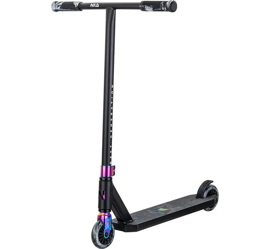 Patinete acrobático NKD Next Generation Negro/Arco iris con barra en T