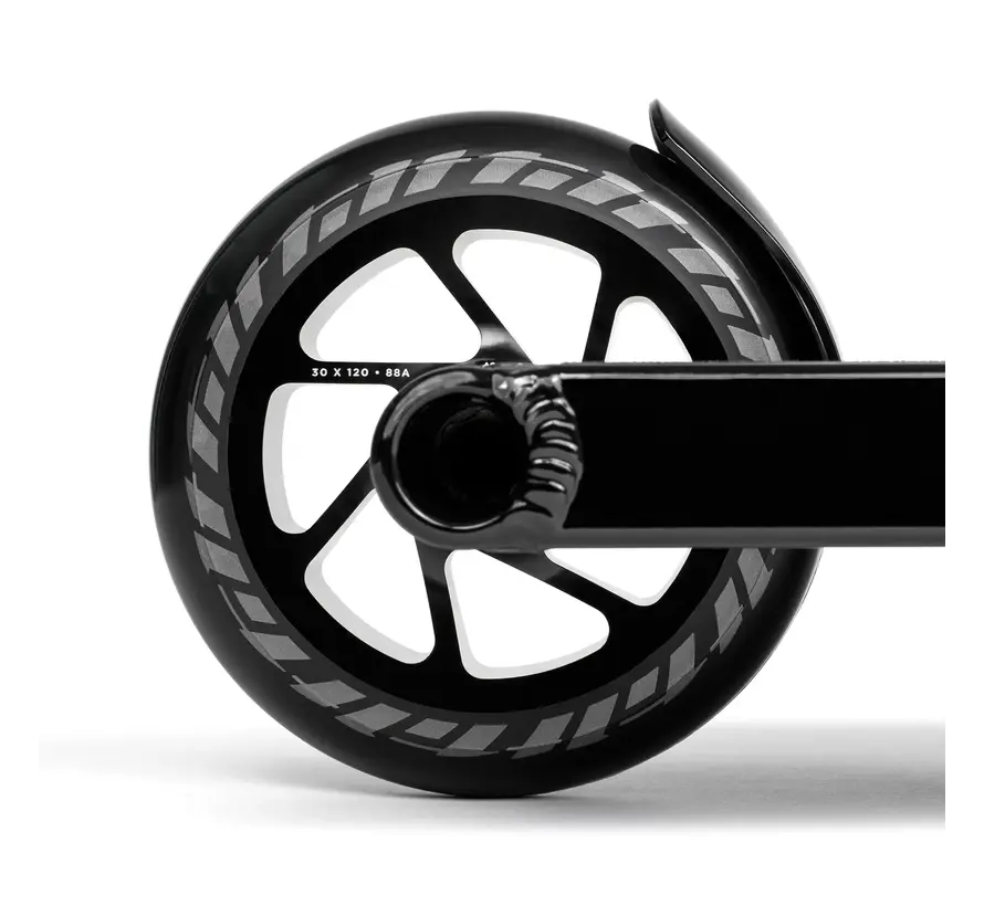 Patinete acrobático Tilt Theorem: patinete acrobático de alto rendimiento con ruedas de 120 mm, sistema de compresión SCS y plataforma de aluminio para parques y calles.