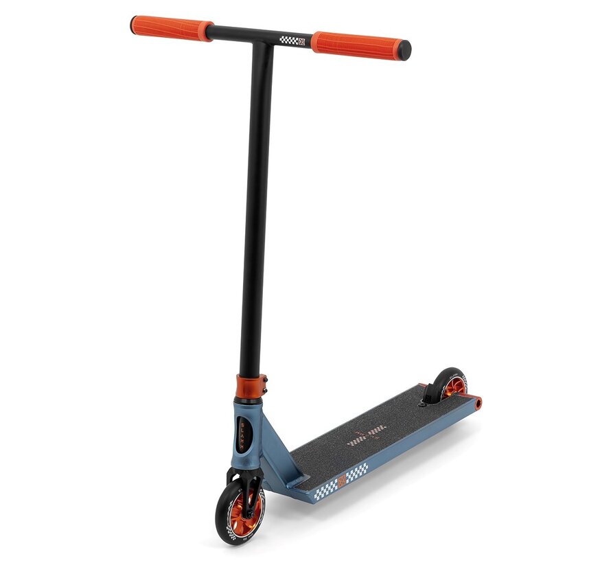 Slamm Assault Pro Stunt Scooter Blue Professional Stunt Scooter with T6 Aluminum Deck, IHC Compression, and 110mm Aluminum Core Wheels
