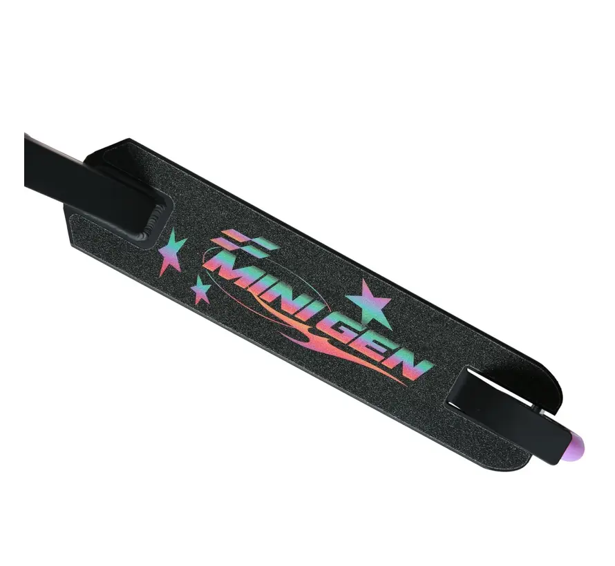 NKD Mini GEN Stunt-Scooter Schwarz Regenbogen 70 cm Leichtgewicht-Stunt-Scooter mit HIC-Kompression und 100-mm-Rädern für Anfänger und Park-Fahrten