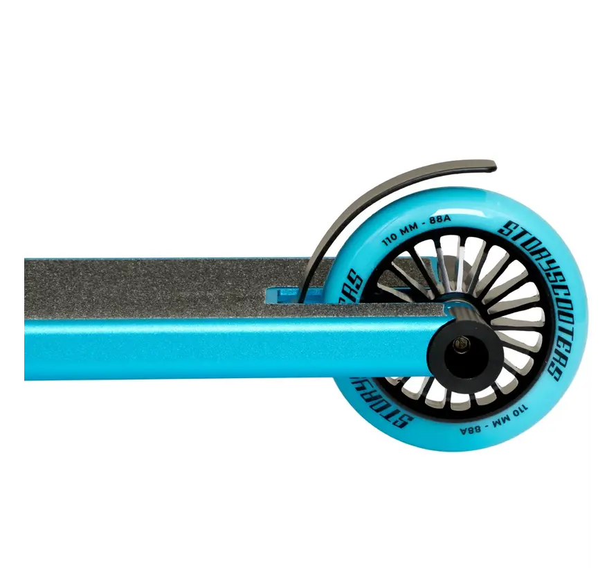 Story Blitz Stunt Scooter Mint Professioneller Street-Stunt-Scooter mit breitem Deck, 110-mm-Rädern und HIC-Kompression für maximale Kontrolle