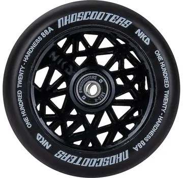 NKD Rueda para patinete acrobático NKD Black Widow de 120 mm, color negro.