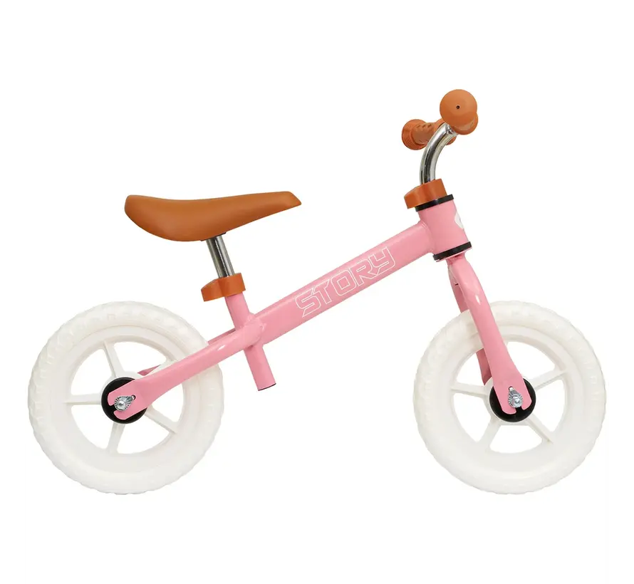 Bicicleta de equilibrio Story Run Racer: bicicleta de equilibrio ligera para niños con sillín ajustable y diseño deportivo para un rápido desarrollo del equilibrio.
