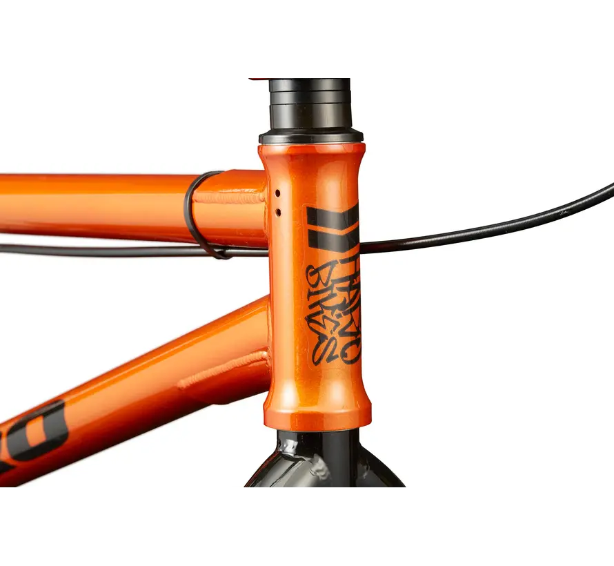 Bicicletta BMX Haro Downtown 20 BMX Freestyle arancione lucido rame per principianti con robusto telaio in acciaio Hi-Ten e ruote da 20 pollici