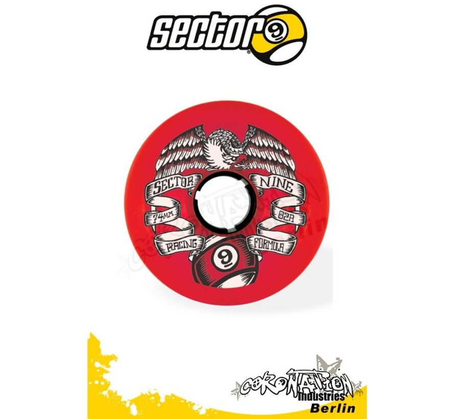 Roues Sector 9 Racing Formula 72 mm rouges