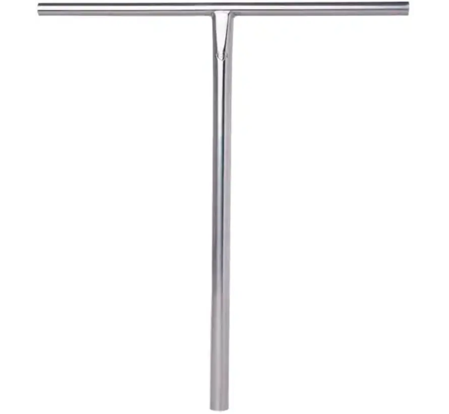 Guidon Striker Gravis pour trottinette freestyle, en aluminium brut léger, style T, idéal pour le park et la rue, avec un look custom élégant.