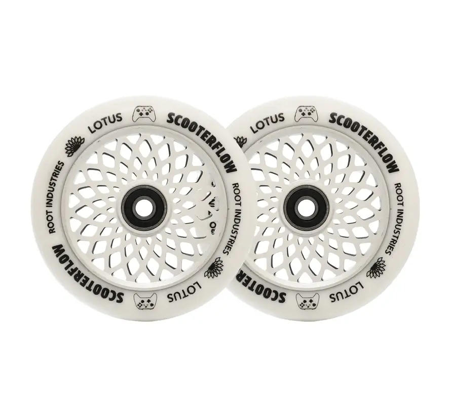 Roues pour trottinette freestyle Root ScooterFlow (lot de 2) - Roues légères de 110 mm avec noyau en aluminium et roulements rapides ABEC-9