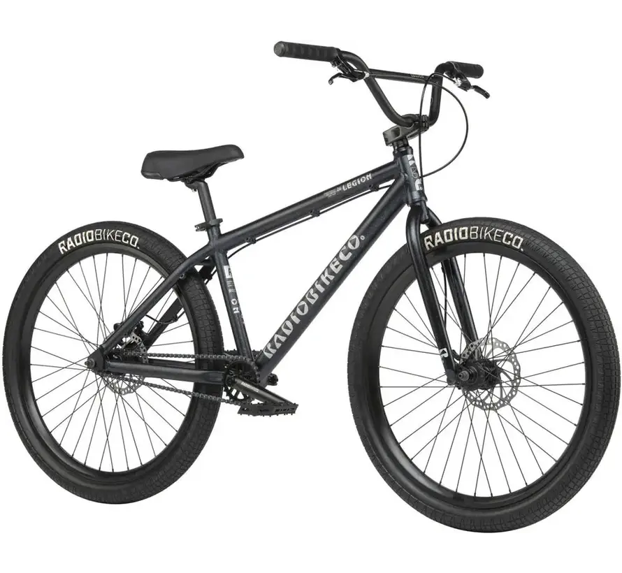 Bicicleta Radio Legion 26 Wheelie Bike Cosmic Splatter Freestyle Bike con ruedas grandes de 26 pulgadas y cuadro de cromoly resistente.