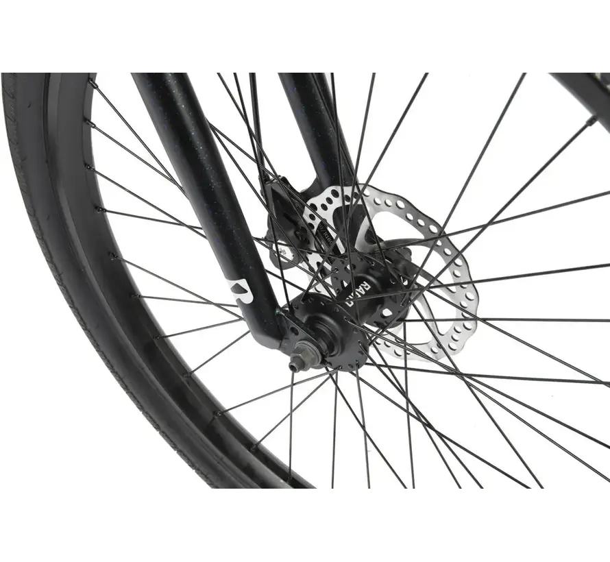 Bicicleta Radio Legion 26 Wheelie Bike Cosmic Splatter Freestyle Bike con ruedas grandes de 26 pulgadas y cuadro de cromoly resistente.
