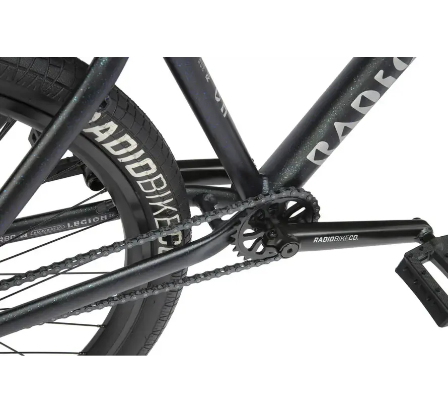 Radio Legion 26 Wheelie Bike Cosmic Splatter Freestyle Bike with Large 26 Inch Wheels and Strong Chromoly Frame