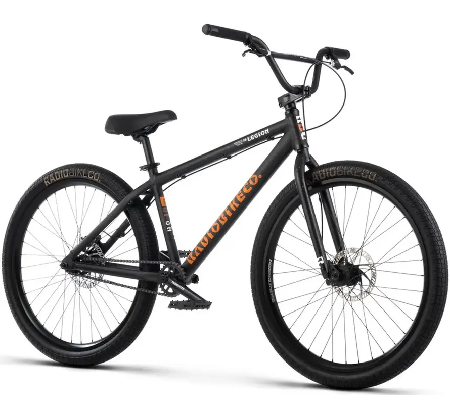 Radio Legion 26 Wheelie Bike Copper Splatter Freestyle Bike with Large 26 Inch Wheels and Strong Street Setup