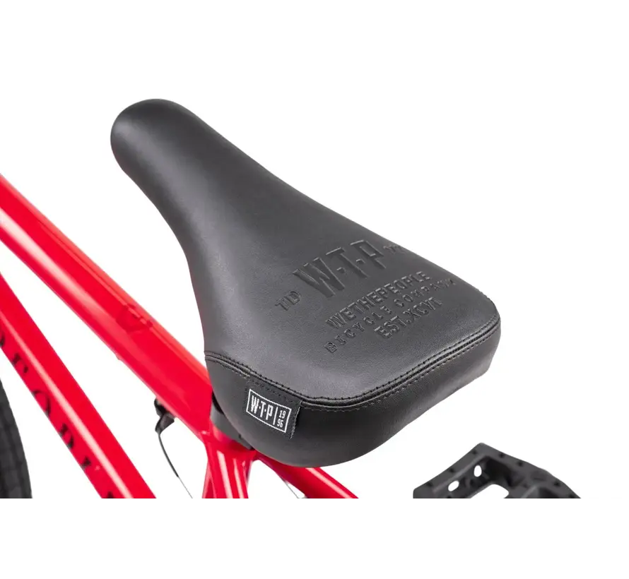 Bicicleta BMX Wethepeople Thrillseeker 20 Freestyle roja. Bicicleta BMX robusta con geometría moderna para uso en calle y parque.