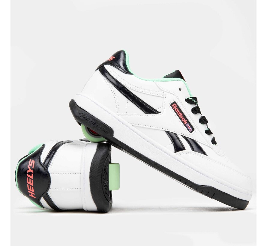 Heelys x Reebok Club C Wit/Roze - rolschoenen met klassieke sneakerstijl