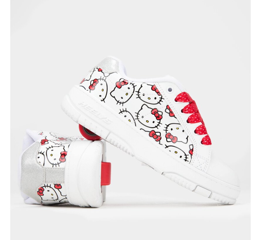 Heelys x Hello Kitty HK Kolect Blanco/Rojo: divertidas zapatillas con ruedas y estampado de Hello Kitty.