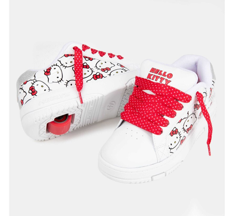 Heelys x Hello Kitty HK Kolect Blanco/Rojo: divertidas zapatillas con ruedas y estampado de Hello Kitty.
