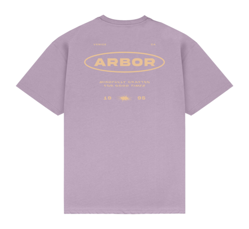 Arbor T-shirt Arbor Craft viola - maglietta da skate in cotone biologico con vestibilità regolare