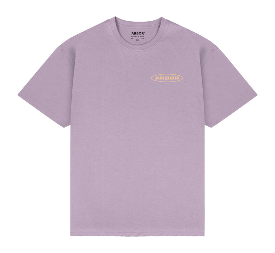T-shirt Arbor Craft viola - maglietta da skate in cotone biologico con vestibilità regolare