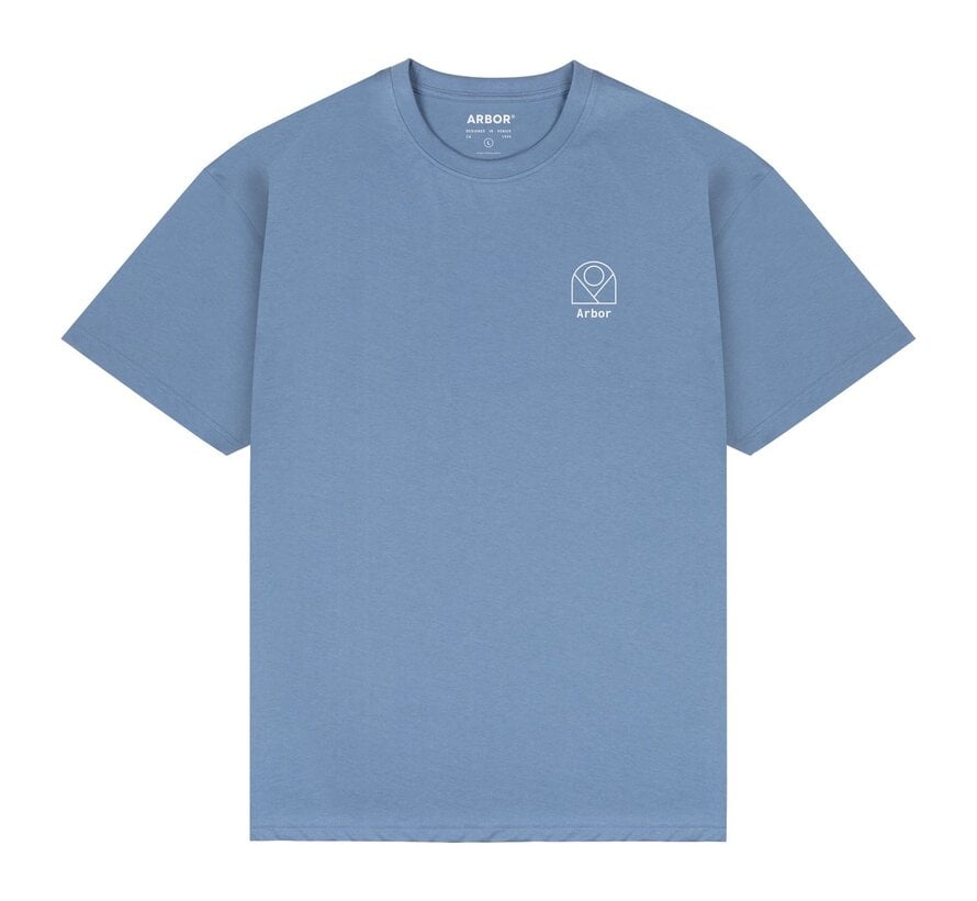 Arbor Breaker T-Shirt Blauw - biologisch katoenen skate shirt met regular fit