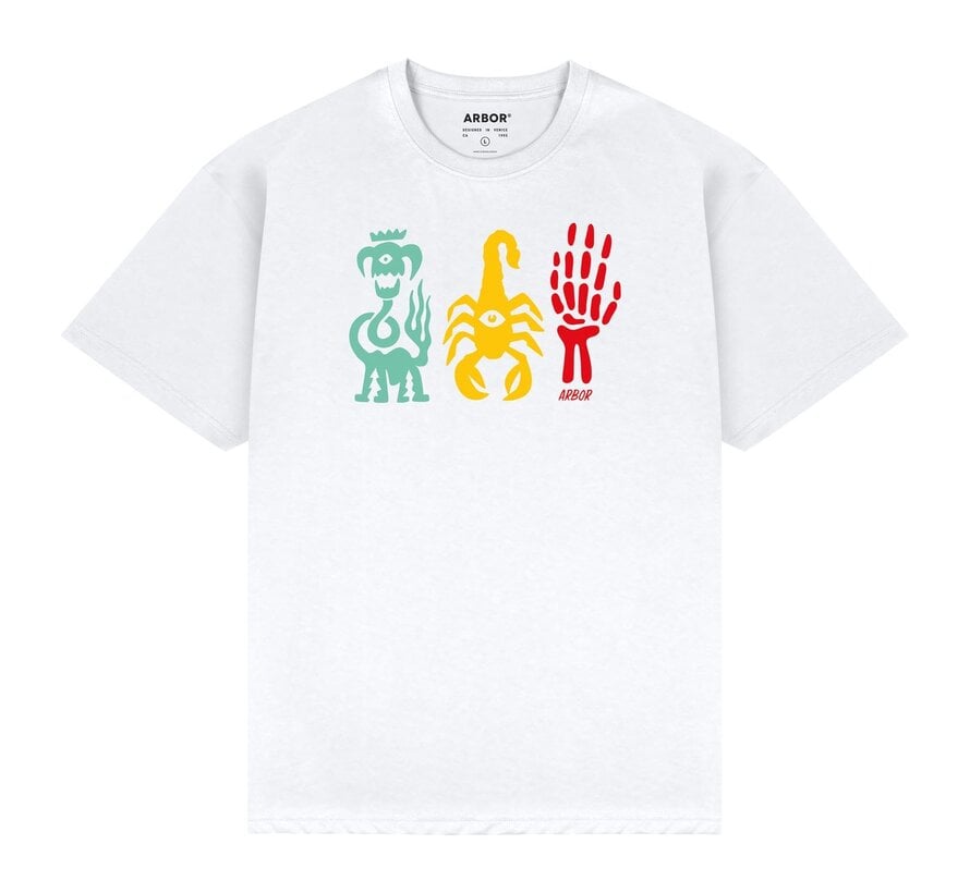 Arbor Chroma T-Shirt Weiß – Skateshirt aus Bio-Baumwolle mit normaler Passform