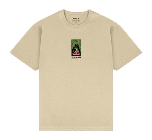 Arbor Arbor Chaos T-Shirt Sand – Skateshirt aus Bio-Baumwolle mit normaler Passform