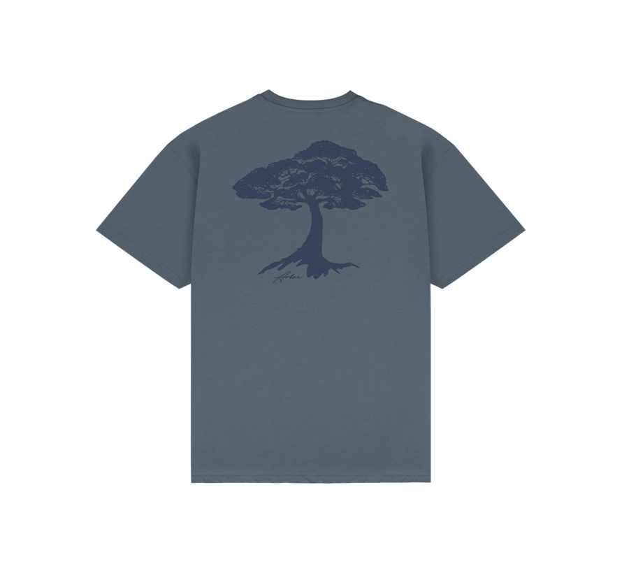 Arbor Roots T-Shirt Grau - Skateshirt aus Bio-Baumwolle mit normaler Passform