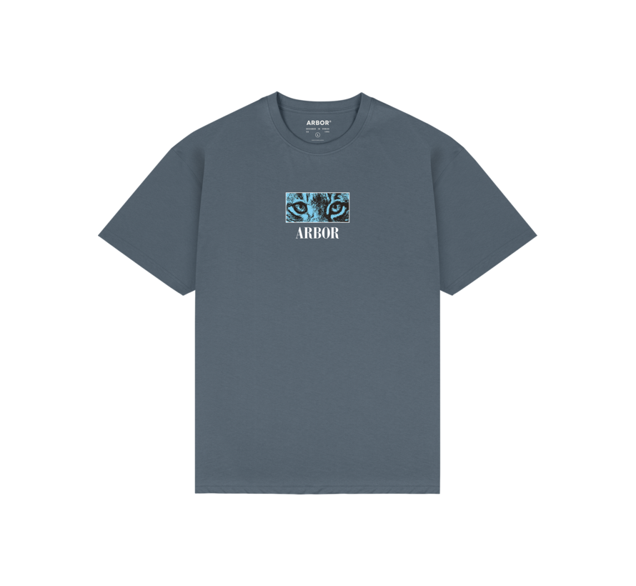 T-shirt Arbor Wildcat gris - T-shirt de skate en coton biologique, coupe classique
